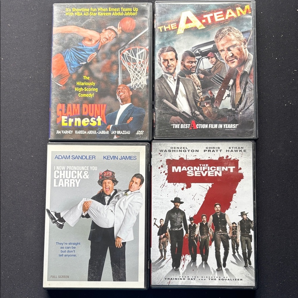 Set of 4 Comedy and Action DVDs